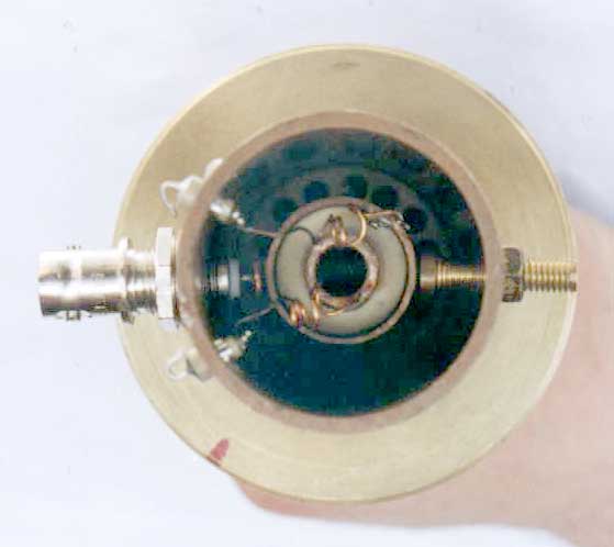 Bottom view of cathode cavity